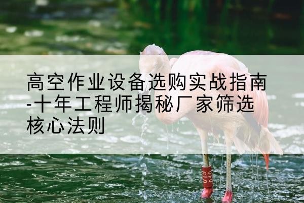 安化剪叉式升降机厂家-高空作业设备选购实战指南-十年工程师揭秘厂家筛选核心法则